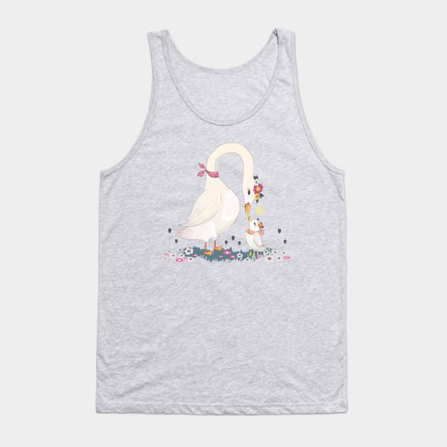 Mommy goose love his child Tank Top by Mako Design 